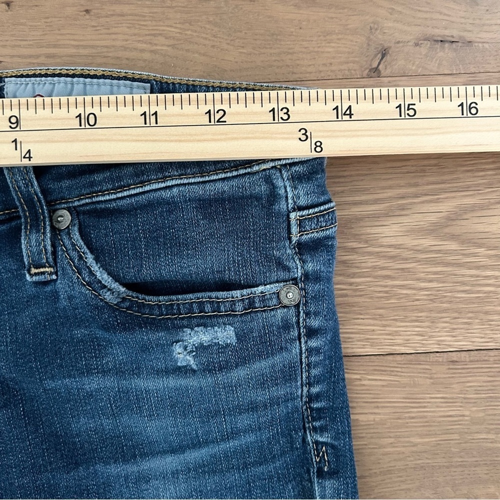 AG Adriano Goldschmied Super Skinny Legging Ankle Jean Patch Denim Blue Size 26R - Picture 8 of 14